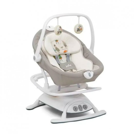 Cadeira De Balanço Infantil Desde O Nascimento Até 13Kg Com Velocidades Musicas E Vibração Sansa In The Rain Joie