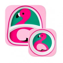 Kit Prato E Bowl Zoo Flamingo Skip Hop